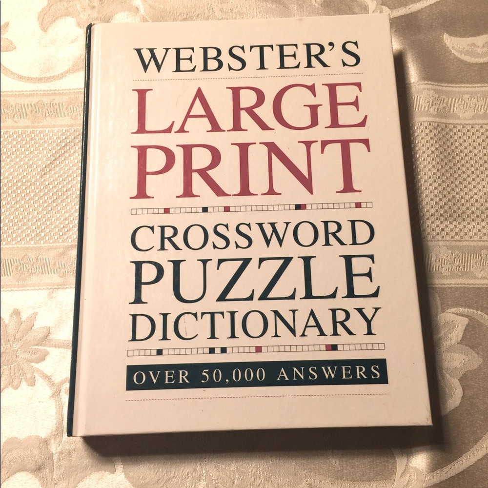 Lrg Print Crossword Puzzle Dictionary